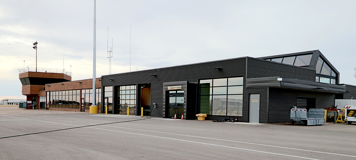 Medicine Hat Regional Airport terminal — municipal grounds maintained by Avara