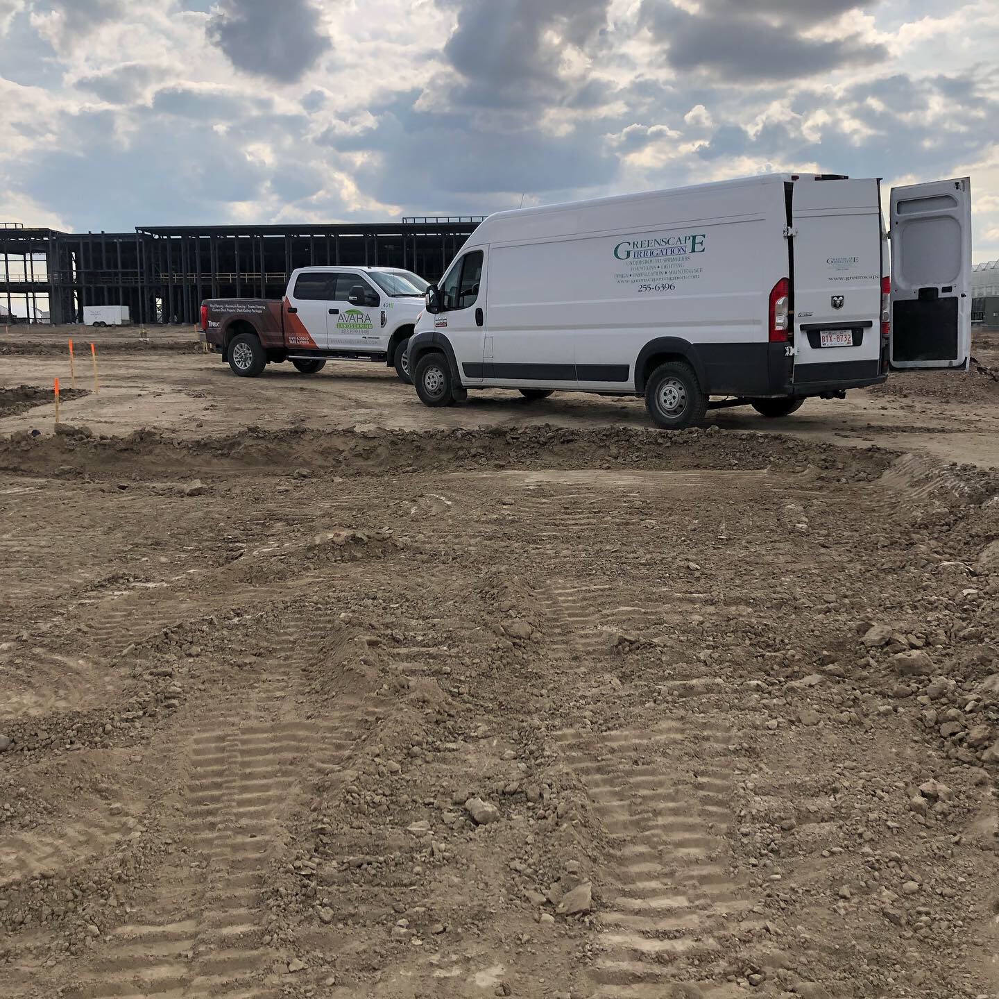Aurora Greenhouses Irrigation — New irrigation installation at Aurora Greenhouses in partnership with Greenscape — sleeving, fused HDPE mainline, and a 2-wire decoder control system tying the full site together.
