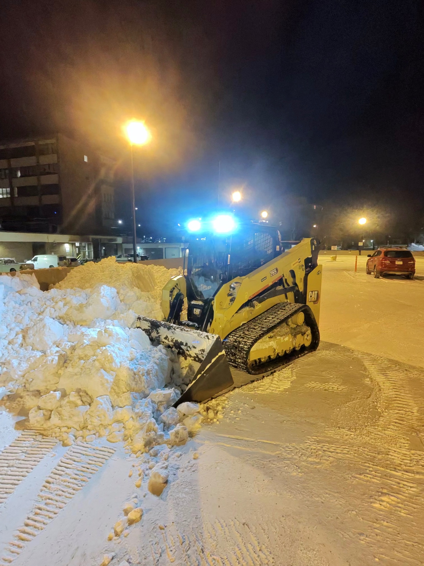 Alberta Health Services — Medicine Hat Hospital & Lab Centres — Acute-care hospital and lab centres with zero-tolerance access — emergency-priority routing, auto-dispatch on snow depth trigger, automated pile dispatch and hauling, traction control, and full sidewalk crews.